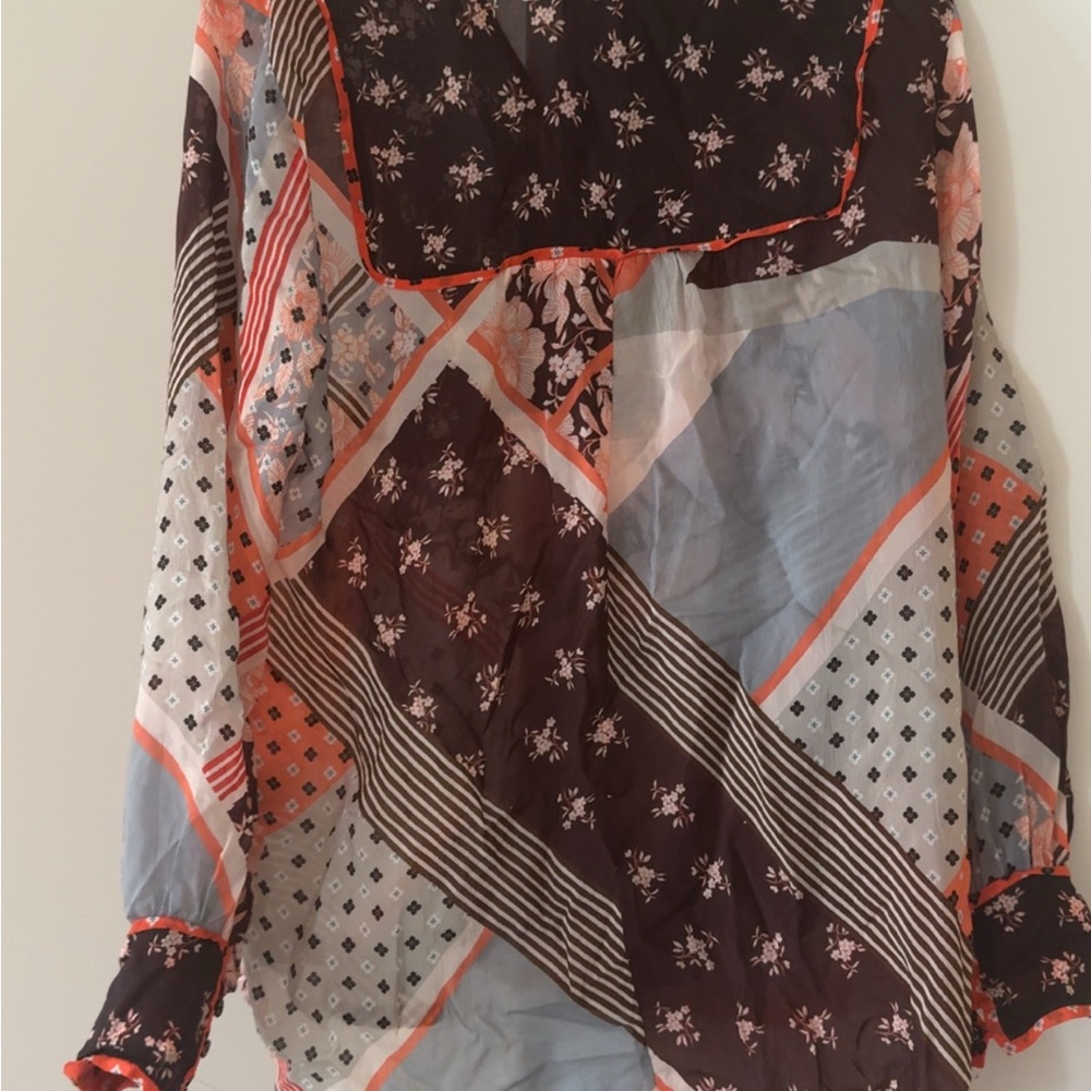 Johnny Was Multicolor Patchwork Blouse - image 6